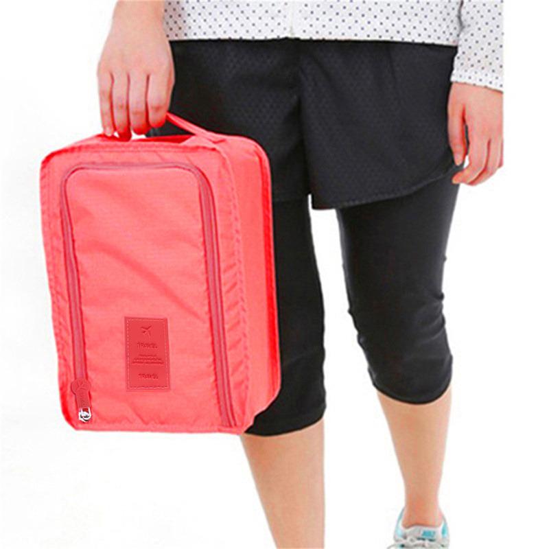 Portable Folding Shoes Storage Bag Multifunctional Waterproof Travel Sneaker Shoes Bag Pouch Organizer Handheld Case 6 Colors