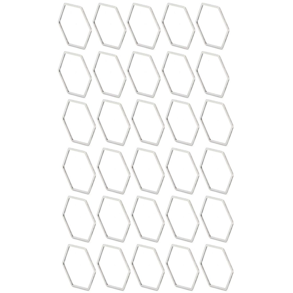 30Pcs   Shaped Hollow Resin Frame Stainless Steel Open Bezel Hollow Pendants Mold for