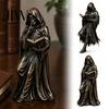 Gotische Bibliotheksdekoration Sensenmann Bücherregal Statue, Dark Academia Regal Dekor, Vintage Spooky Okkult Desktop Halloween Heimakzente Figur,