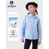 Navigare Italian Sailboat Girls' Long-Sleeved Shirt with Lapel Lace and Pure Cotton Spring and Autumn Tops for Girls