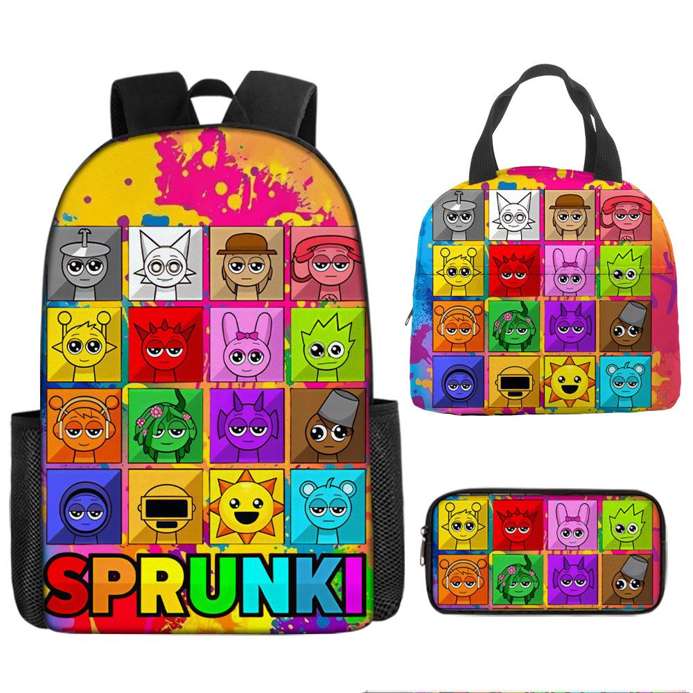 Rhythm Box Children's School Bag 1 piece minimum order new sprunki printed large-capacity campus student backpack