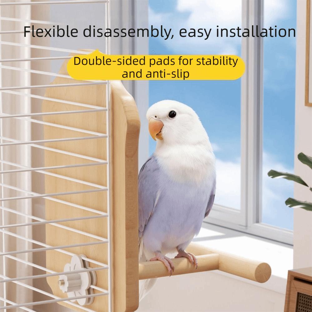 Wear-Resisting Parrot Mirror Toy Detachable Interactive Bird Toy Bird Mirror Perch  Playing