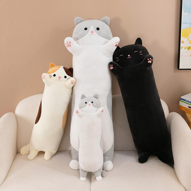 Plush Cat Pillow With Leghugging Design For Kids And Giftgiving