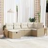 VidaXL 6-Piece Garden Sofa Set with Beige Cushions Poly Rattan 3359280