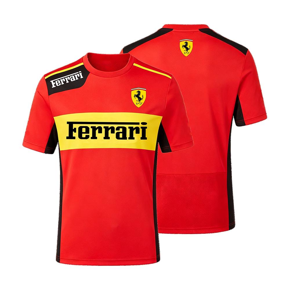 2026 Ferrari Summer Round Neck 3D Print T-shirt Formula 1 Motor Racing Short Sleeve Top