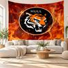 Hull City futbolo sieninis gobelenas, minkšto audinio sieninis kabinamas elementas, dekoratyvus fonas miegamojo namų sienai