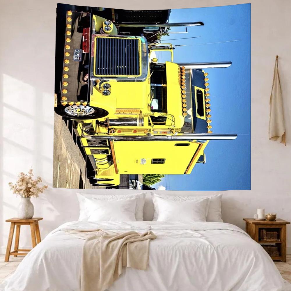 Kw Heavy Trucks Wall Decor Tapestry Art For Pet Memorial Birthdaywedding Party Backdrop Family Gift