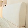 Schmutzabweisende Bett-Rückenlehnen-Abdeckung für Schlafzimmer, verdickte Teddy-Fleece-Kopfteilabdeckung, dehnbare All-inclusive-Stepp-Bettkopfabdeckung