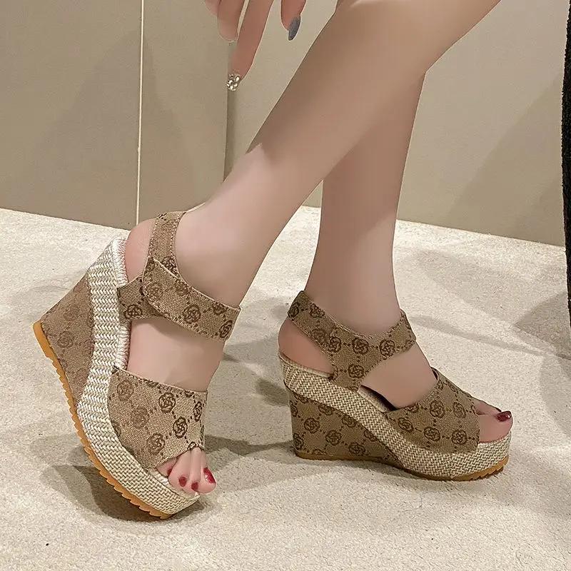 Fashion Super-high Heel Open Toe Low Price Ladies Shoes Anti Slip Hot Footwear 2025 Trending The Best Comfort Korea Pvc Women's Sandals