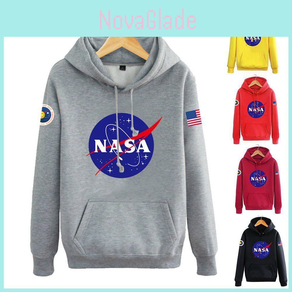 Pánská mikina s kapucí Nasa Space Pullover Teplá Měkká Prodyšná Ležérní Vnější Oblečení Mikina
