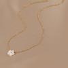 French Vintage Shell Flower Necklace Minimalist Pendant Collarbone Chain Women's Elegant Fashion Jewelry Trendy Accessory