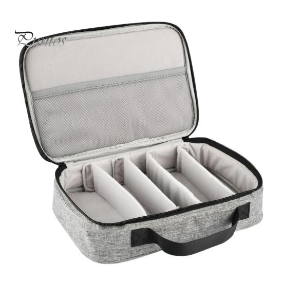 

Дорожный органайзер для солнцезащитных очков, застежка-молния, большая вместимость, несколько отделений, мягкая подкладка, органайзер для хранения очков серый