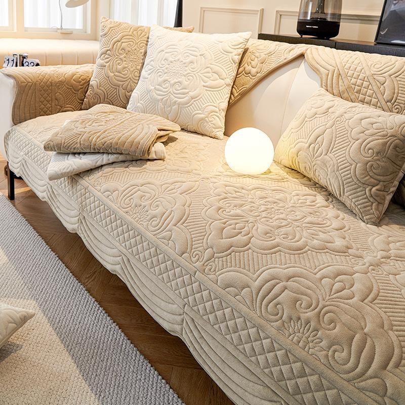 Nordic High-Grade Plush Sofa Cushion Dustproof Non-Slip Sofa Cover Towel Four Seasons Universal Sofa Cushion