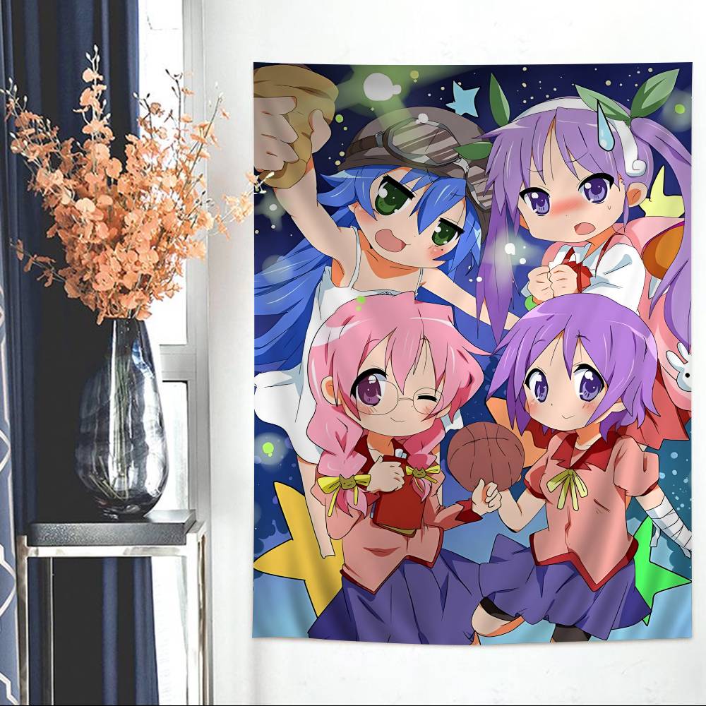 Lucky Star Comedy Anime Hippie Wall Hanging Tapestries For Living Room Home Dorm Decor Art Home Decor