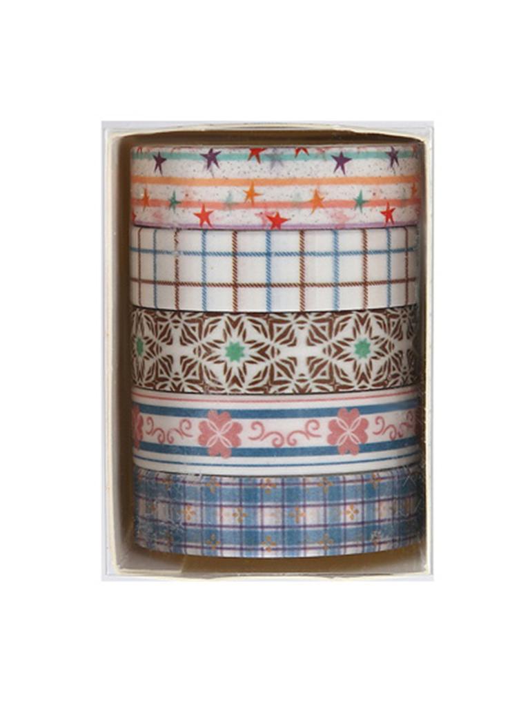 5 Rolls/Box, Various Styles Of Washi Tape, Masking Tape For Design And Diy For Precision Work, School Supplies, Birthday Gifts