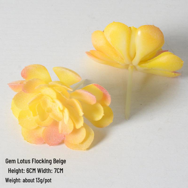 Mini Flocking Artificial Succulent Bonsai for DIY Wall Decor