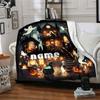 Spooky Halloween Haunt Gift Personalized Blanket Personalized Name Comfortable Great For Sofa Couch Office Bed Picnics For All Occasions Playful