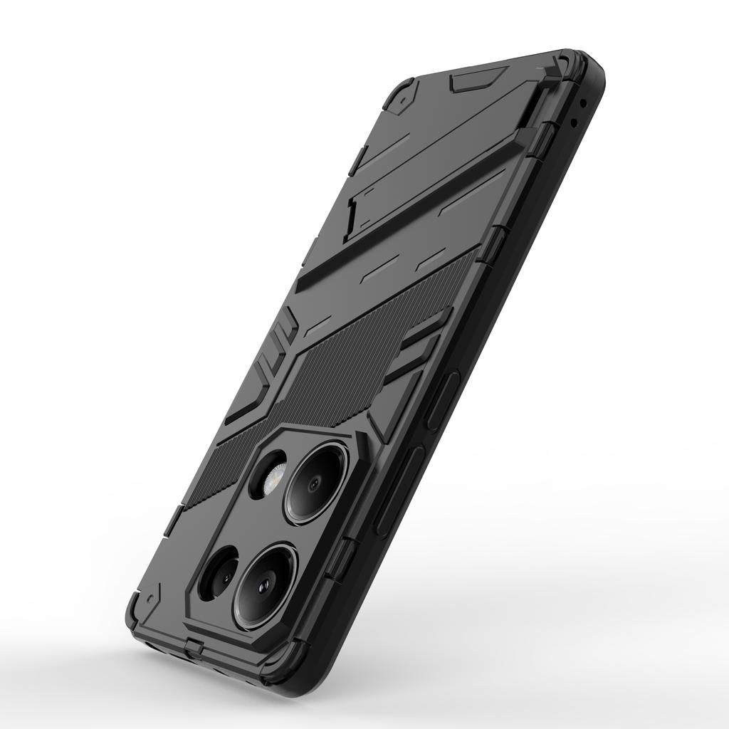 For Xiaomi Redmi Note 13 Pro 4G/Poco M6 Pro 4G Cell Phone Case PC+TPU Back Cover with Kickstand