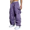 Streetwear letnie spodnie Cargo męskie z wieloma kieszeniami Harajuku modne na co dzień męskie spodnie do biegania szerokie nogawki luźne spodnie w stylu Hip Pop