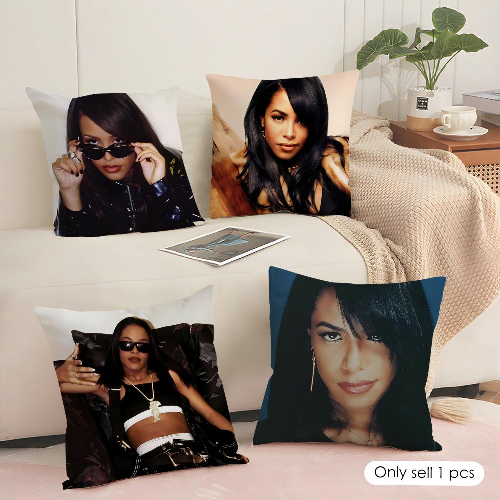 A-Aaliyah Cushion Cover Soft Short Plush Pillow Cover Smooth Cozy Texture Aesthetic Cushion Case Home Decor