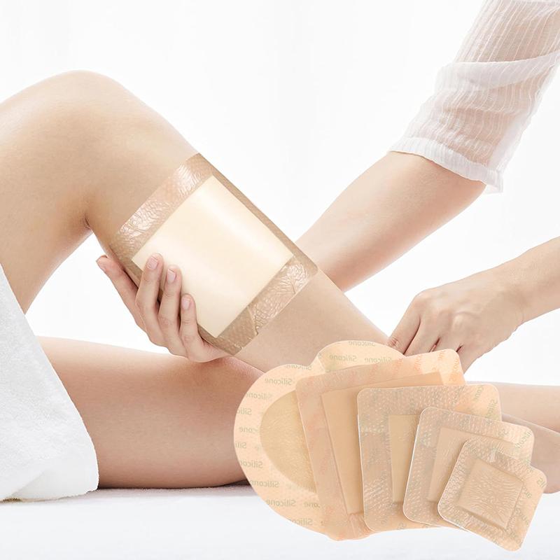 Silikonové pěnové adhezivní krytí Krytí rány Sterilní Podložka na hojení proleženin Náplast Podložka na dekubity Pro ležící pacienty