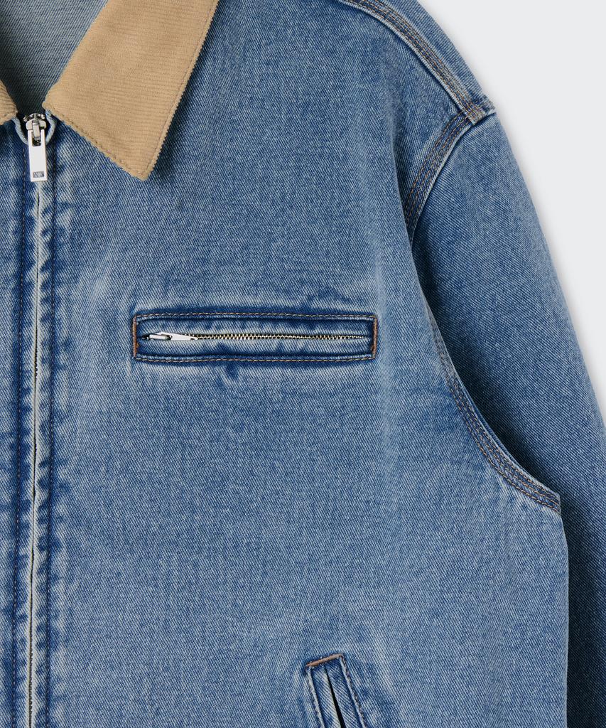 Musinsa Standard Denim Zip-Up Work Jacket [Light Indigo]
