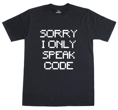 Entschuldigung, ich spreche nur Code Programmierer Lustiges Herren T-Shirt aus Baumwolle mit normaler Passform