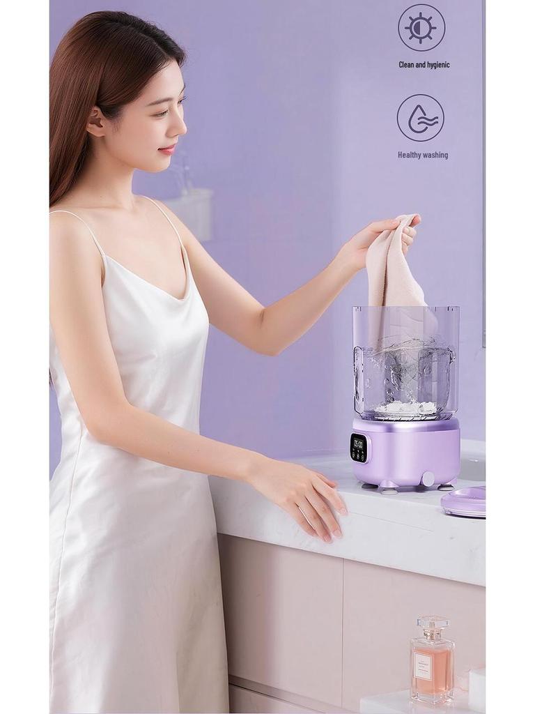 Portable Mini Washing Machine with Dehydration for Underwear, Socks & Small Items