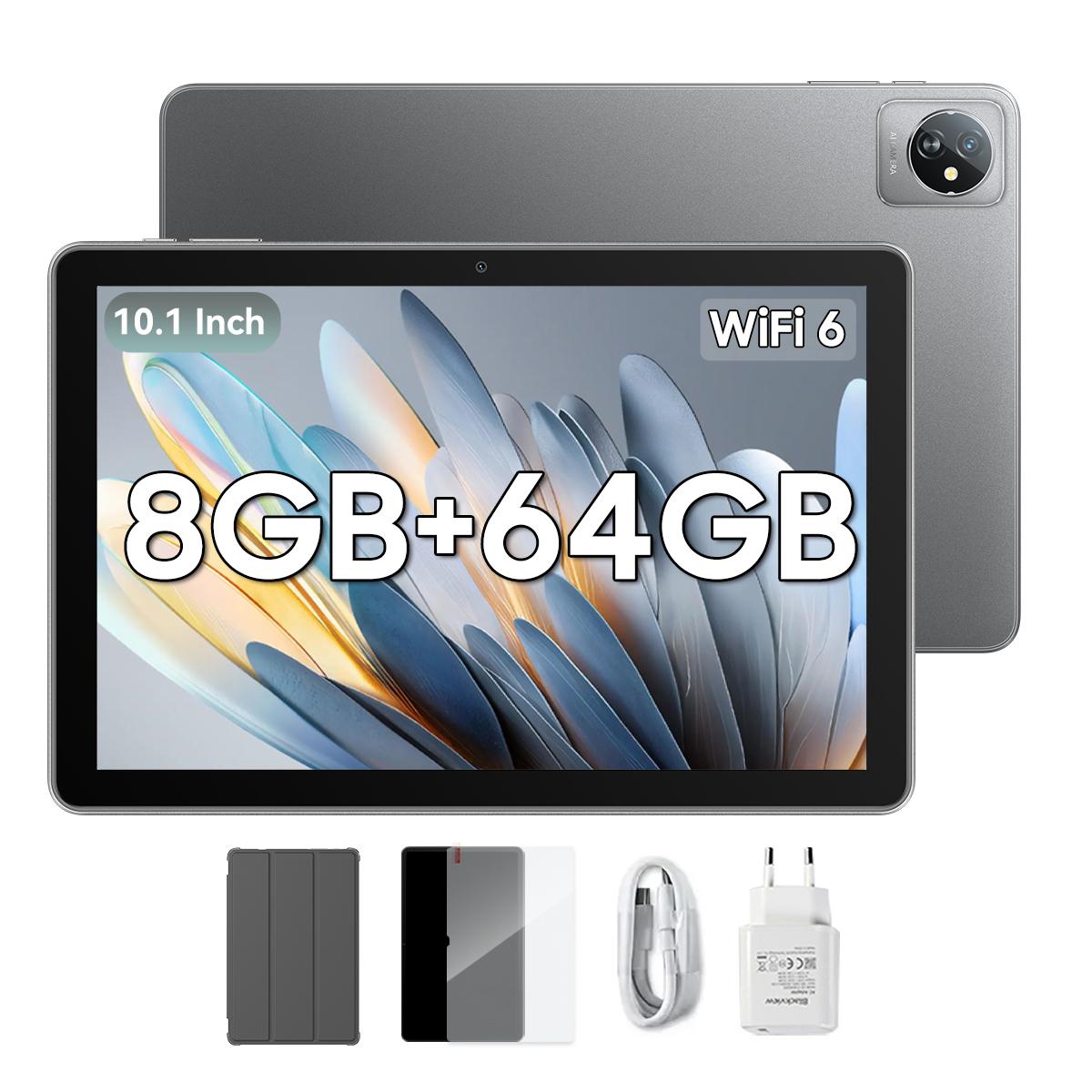Renoverad Blackview Tab 70 WiFi 10,1 tum 6580mAh Android-surfplatta 3GB+64GB lagring svart