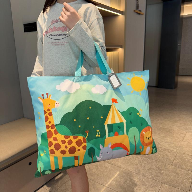 Large Capacity Waterproof Oxford Cloth Cartoon Kids Quilt Storage Bag For Clothes Quilts