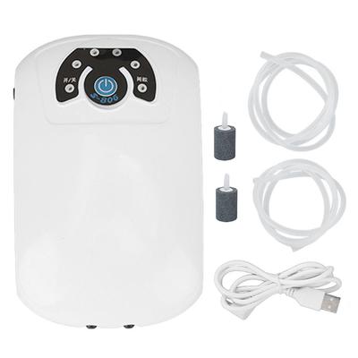 Aquarium Oxygen Pump Silent 2 Outlets Small Portable Fish Tank Air Bubbler Pump for Fishing Home