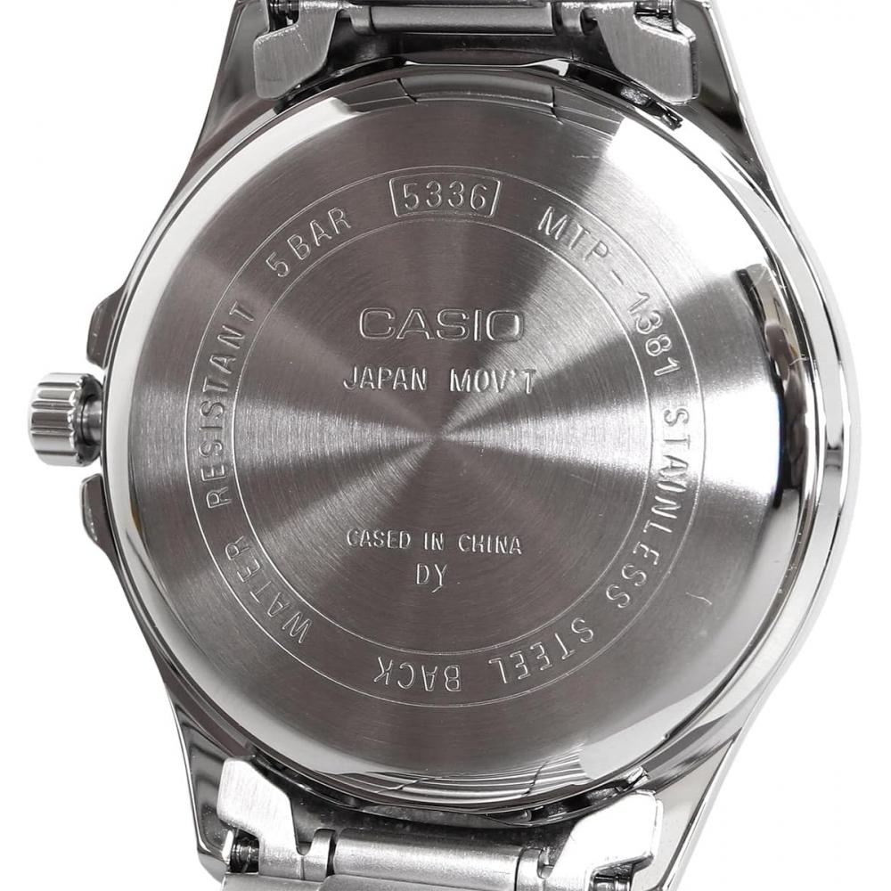 Casio Men S Analog Quartz Watch Metal Band Blue Mtp 1381d 2av