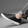 Menn Sko mote ekte skinn Pustende snøring komfortable fritidssko Utendørs menn joggesko