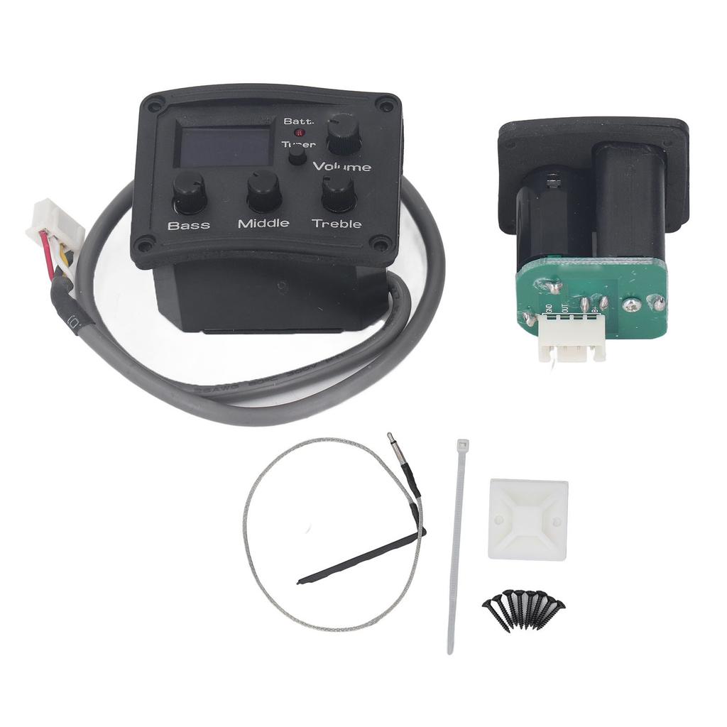 Ukulele Preamp Amplifier Equalizer LCD Screen 3 Band Ukelele Pickup Preamp Equalizer