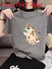 Cartoon Anime Graphic T Shirt For Women Summer Casual Loose Fit Cotton Top