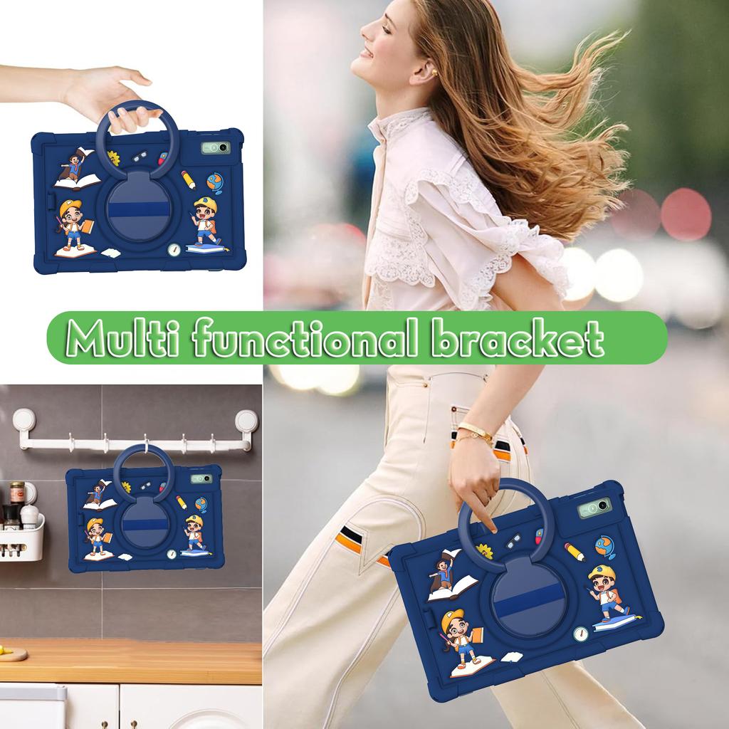 Kids Case for Tab P12 12.7 inch Yoga Pad Pro 12.7" Xiaoxin Pad Pro 12.7 TB375FC TB373FU Cartoon Cover with Strap and Pen