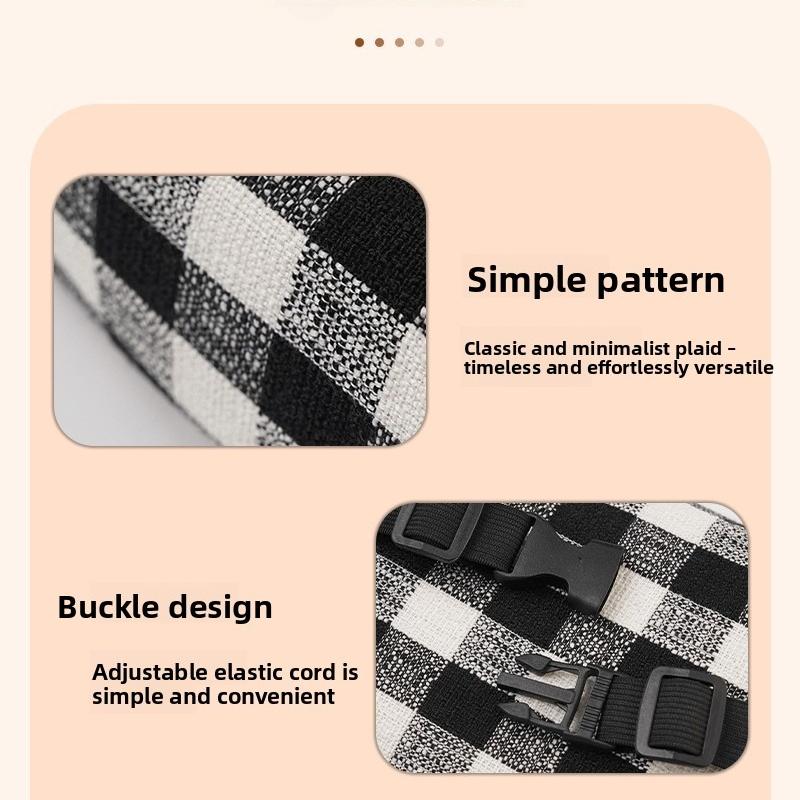 Neue Auto-Taschentuchbox einfache karierte Auto-Papierbox zum Aufhängen für Auto hochwertige Hängetasche kreativ niedliche Papierbox