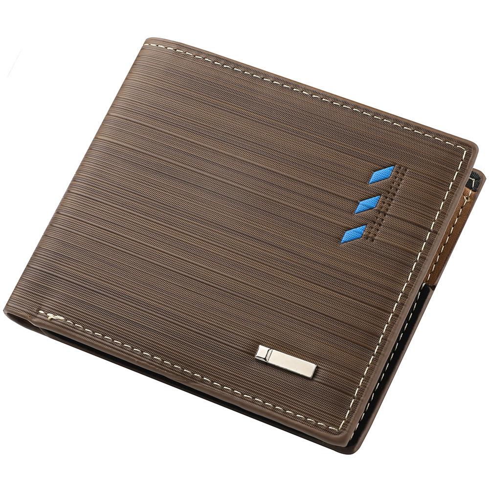 Men's Horizontal PU Leather Wallet - Korean Style Card Holder In-Stock