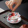 Creative Blue and White Umbrellas Tea Bowls Ceramic Filter Screens Tea Ceremony Accessories Decorations and Ornaments