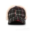 Winter Hat Women's Tide Plaid Duck Tongue Baseball Cap Northeast Outdoor Riding Ear Protection Ski Warm Lei Feng Hat