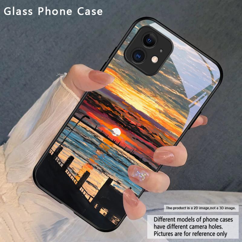 

Sea storm small sailboat For iPhone 17 Pro Max 16 E 15 Plus 14 Pro 13 12mini 11 Air XS Max 5 6 7 8Plus SE Black Glass Phone Case iPhone17 Pro Max