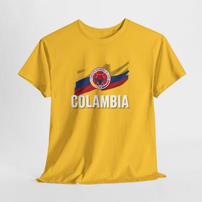Kolumbianische Fußballmannschaft Unisex Schweres Baumwoll-T-Shirt, Weltmeisterschaft 2026