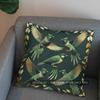 2D Exquisite Green And Gold Flying Birds Pillow Pattern Cushion Cover Suitable For Sofa Bedroom Car Pillow Cover