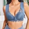 Sutiã feminino com fecho frontal, sutiã push up de renda, sutiã sem costura, roupa íntima, top curto, lingerie