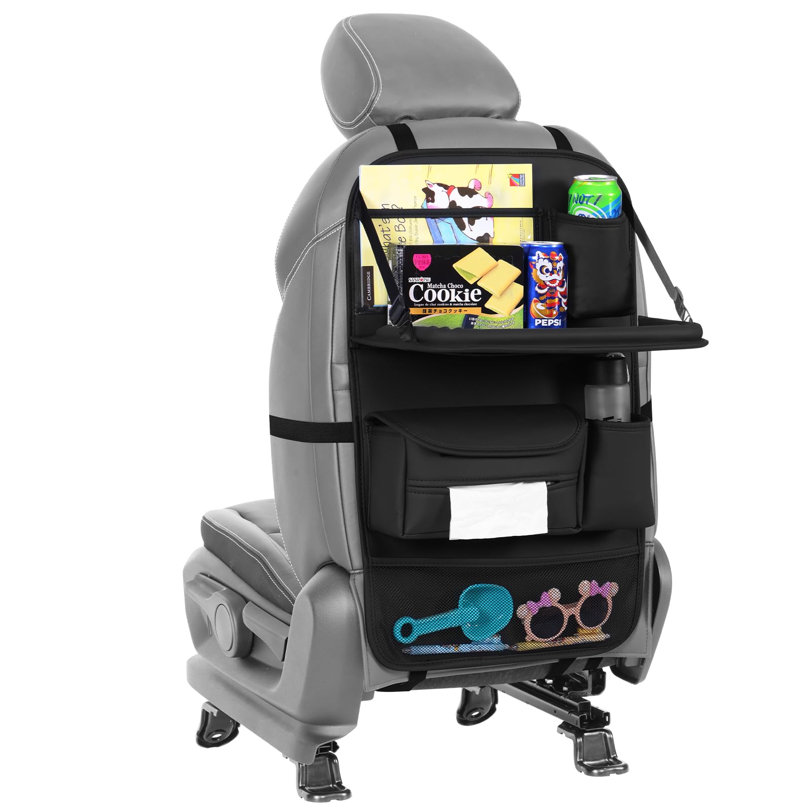 

SOEDZUNG Car Storage Convenient Car Car Backseat Tissue Backseat Drink iPad Storage Foldable Easy Long Style Organizer, Accessories, Table, Box, чёрный