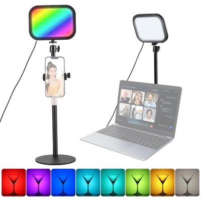 Desktop RGB Video Light Panel 12W Video Conference Light for Zoom Meeting 3000K-6500K Photography