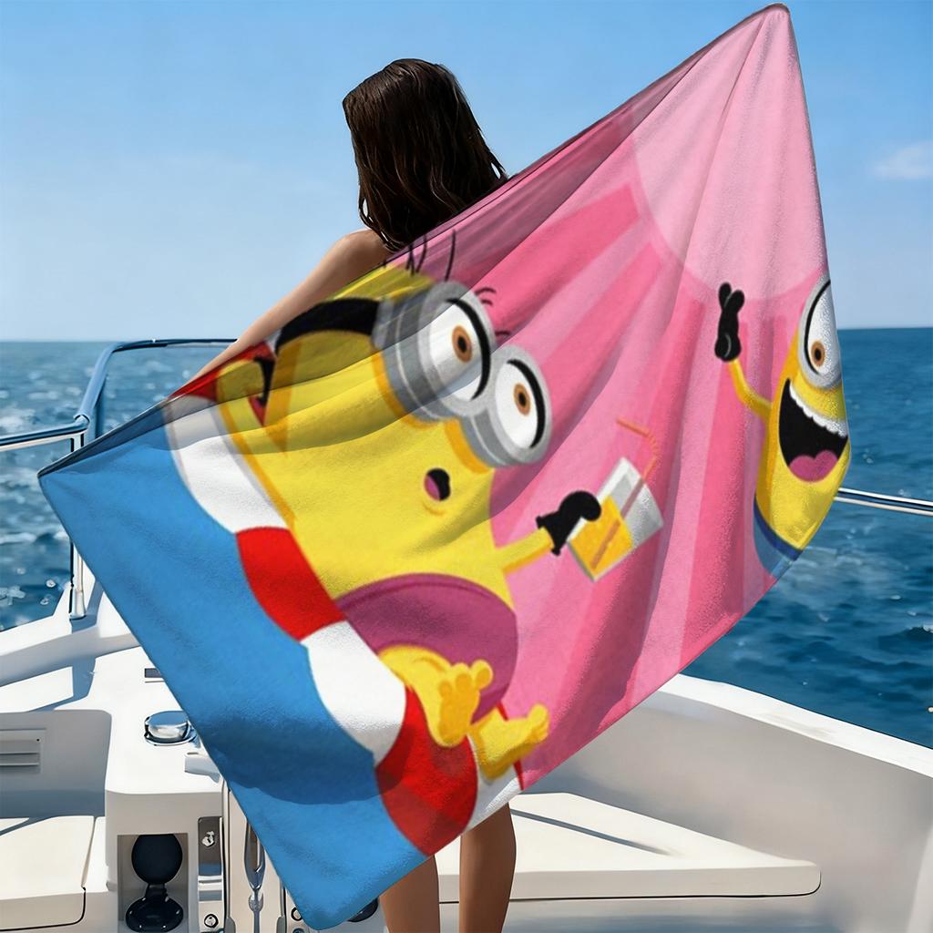 Big-eyed Cute Creature Hawaii Vacation Beach Towel Quick-drying Suitable for Beach Vacation Pool Gym Yoga Gift for Friend Family