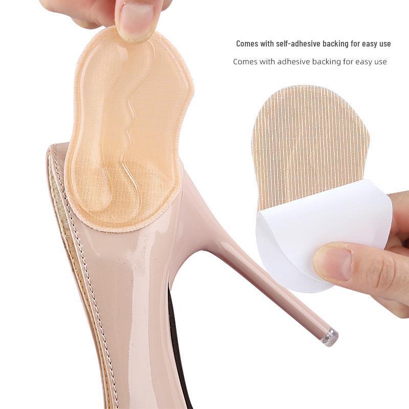 Soft, Cuttable Anti-Slip Heel Stickers - Anti-Rub, Self-Adhesive, Skin-Like Pads for High Heels, Adjustable to Half Size