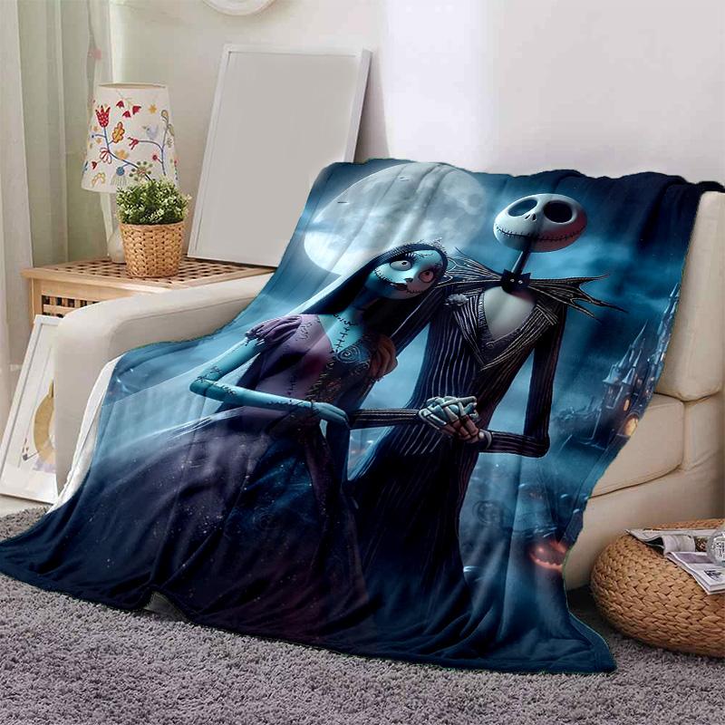 1pc Nightmare Before Christmas Soft Throw Blanket Flannel All Season Light Weight Living Room/Bedroom Warm Blanket. M7290166