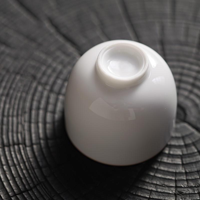 Gold Thread Porcelain Gongfu Tea Cup - Traditional White Ceramic for Home Use